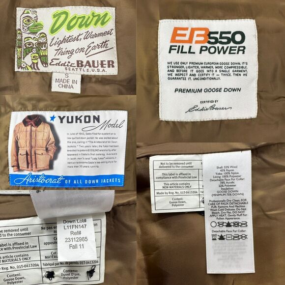 Eddie Bauer Yukon 550 Goose‎ Down Puffer Vest Women's Small Red Buffalo Plaid - Picture 4 of 6